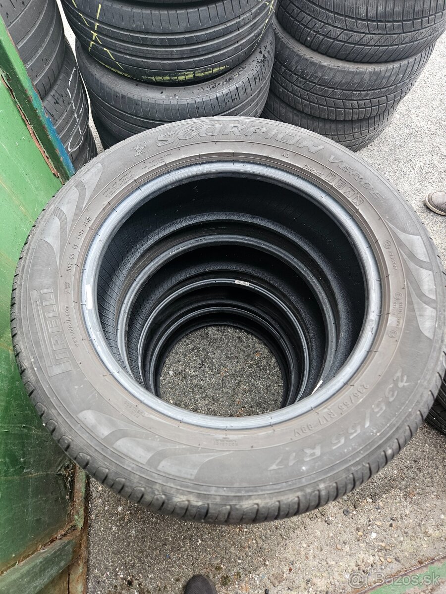 235/55 R 17 PIRELLI letné- CELÁ SADA 80eu
