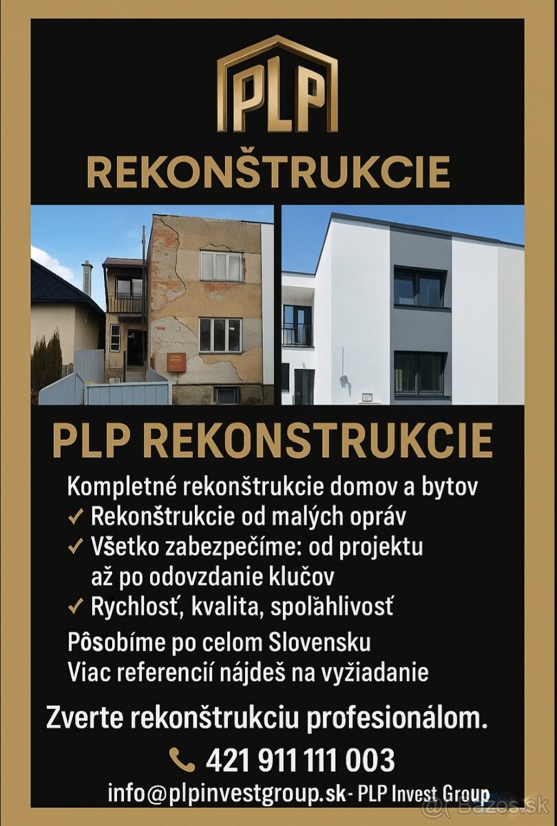 Rekonštrukcie bytov a domov