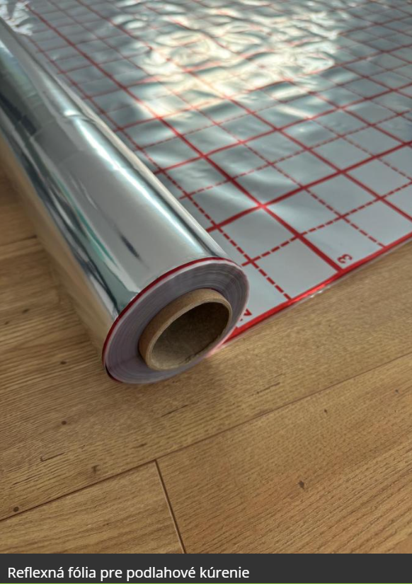 Reflexná fólia pre podlahové kúrenie 50 m² - hrubá