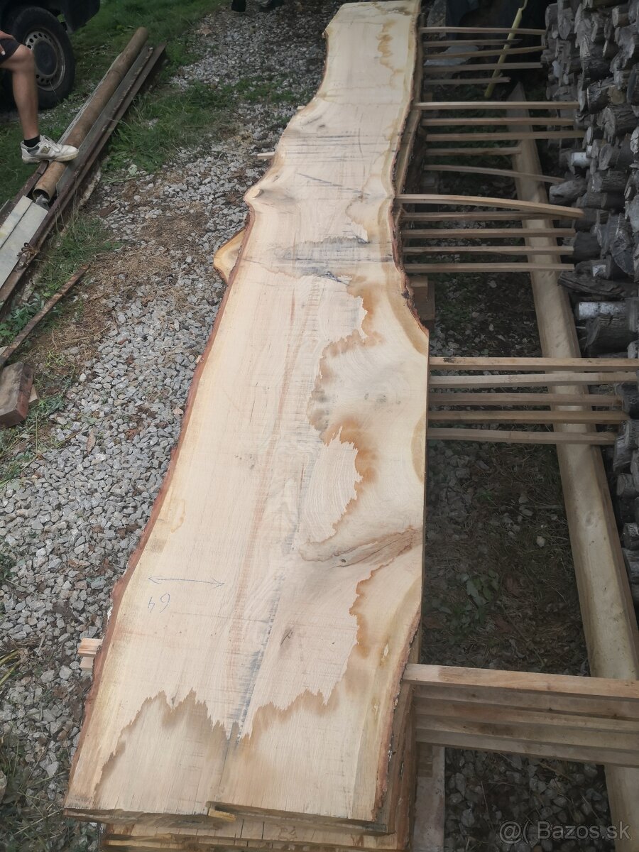 Dubové fošne 55mm, rezivo, foršty.