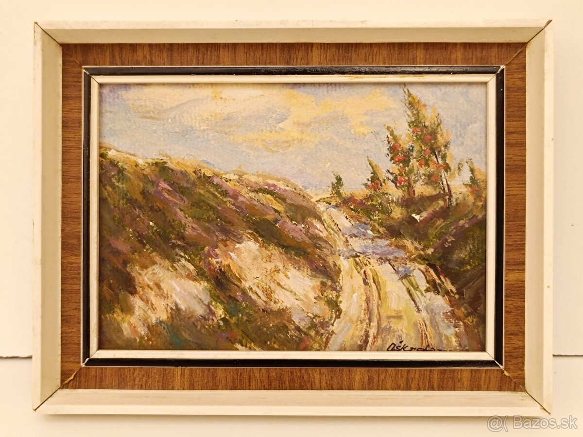 Obraz Josef OŠKRDA, Vysočina, olejomalba 13x18