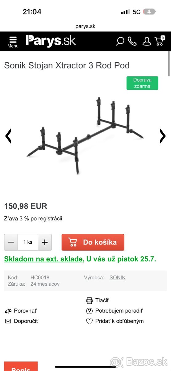 stojan Sonik xtractor 3rod pod