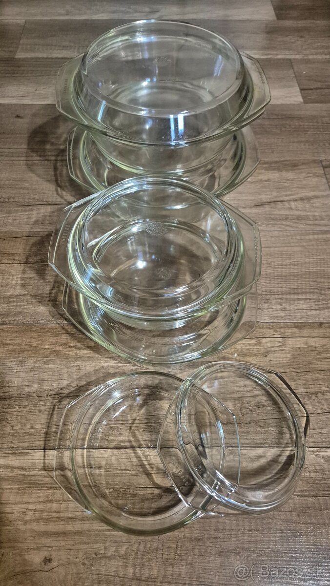 Jenské sklo - súprava zapekacích mís