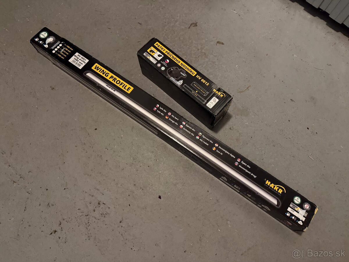 Strešný nosič Hakr Wing Profile HV 0001 a pätky HV 0013