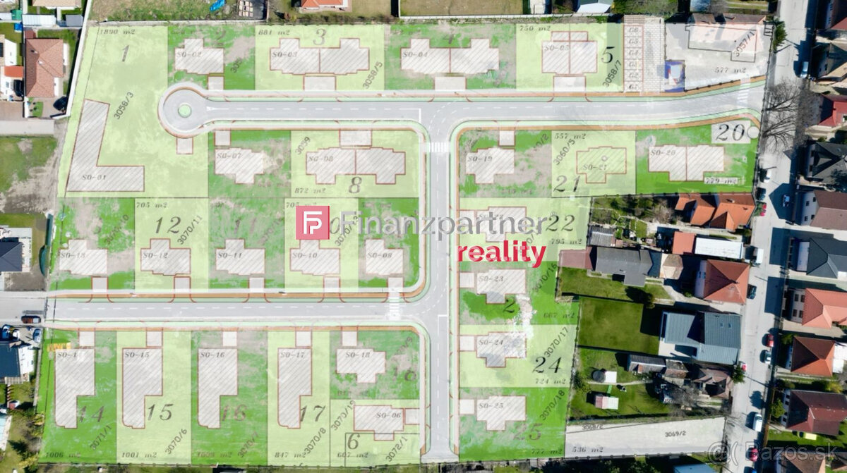 Ponúkame na predaj stavebné pozemky od 550 m2 Lipový rad