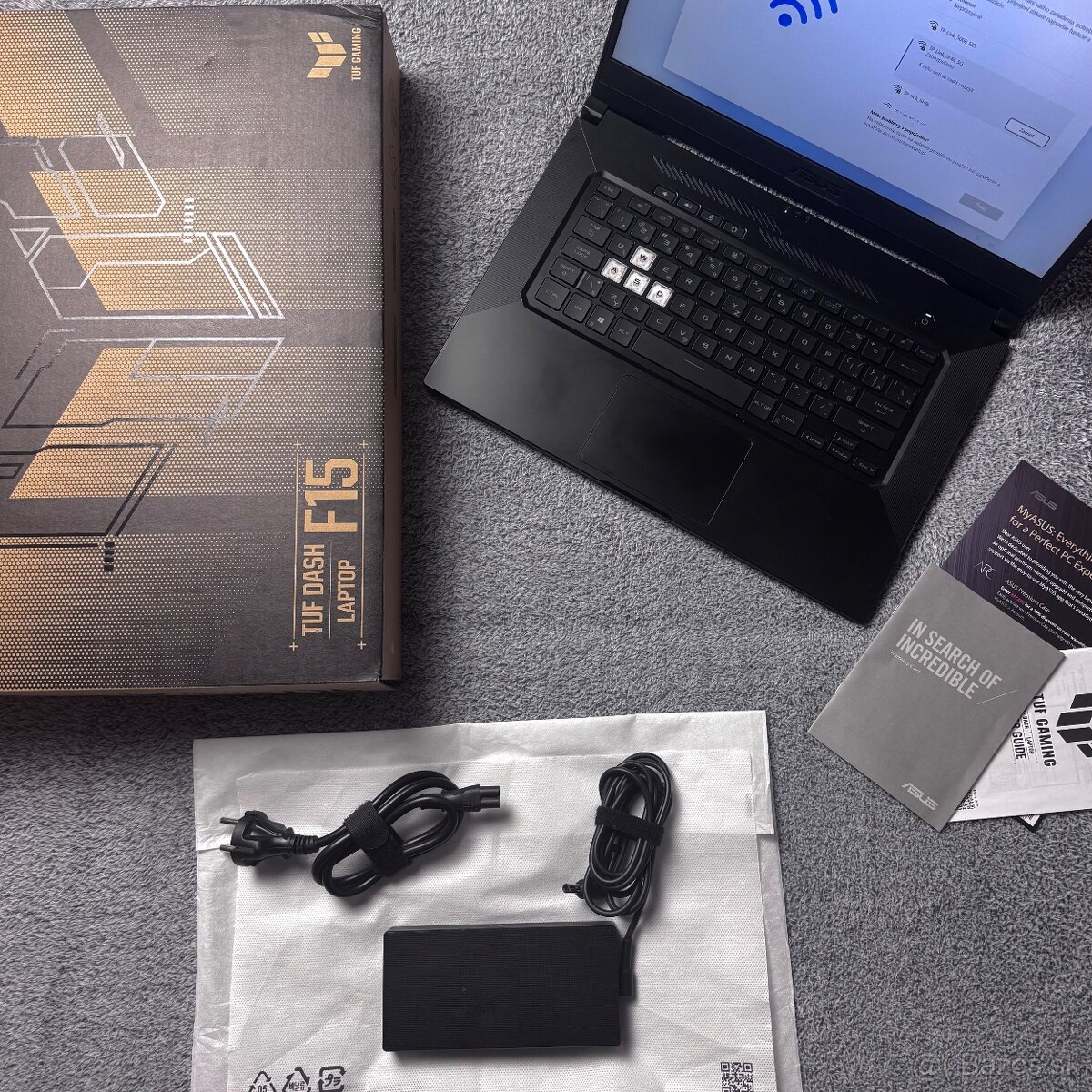 ASUS TUF DASH F15, intel core i7-11370H, RTX 3060, 8gb ram