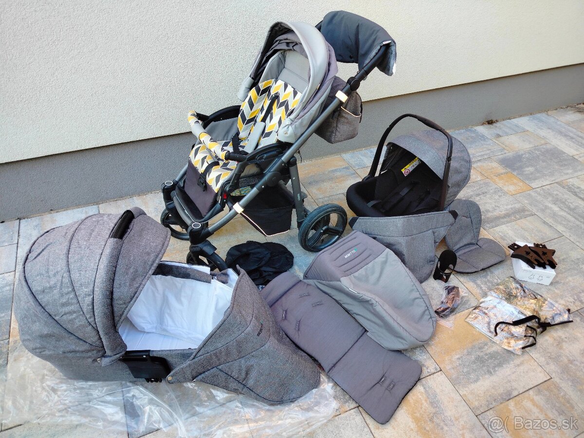 3-kombinácia kočík Bebetto Nico 2019  vrátane doplnkov