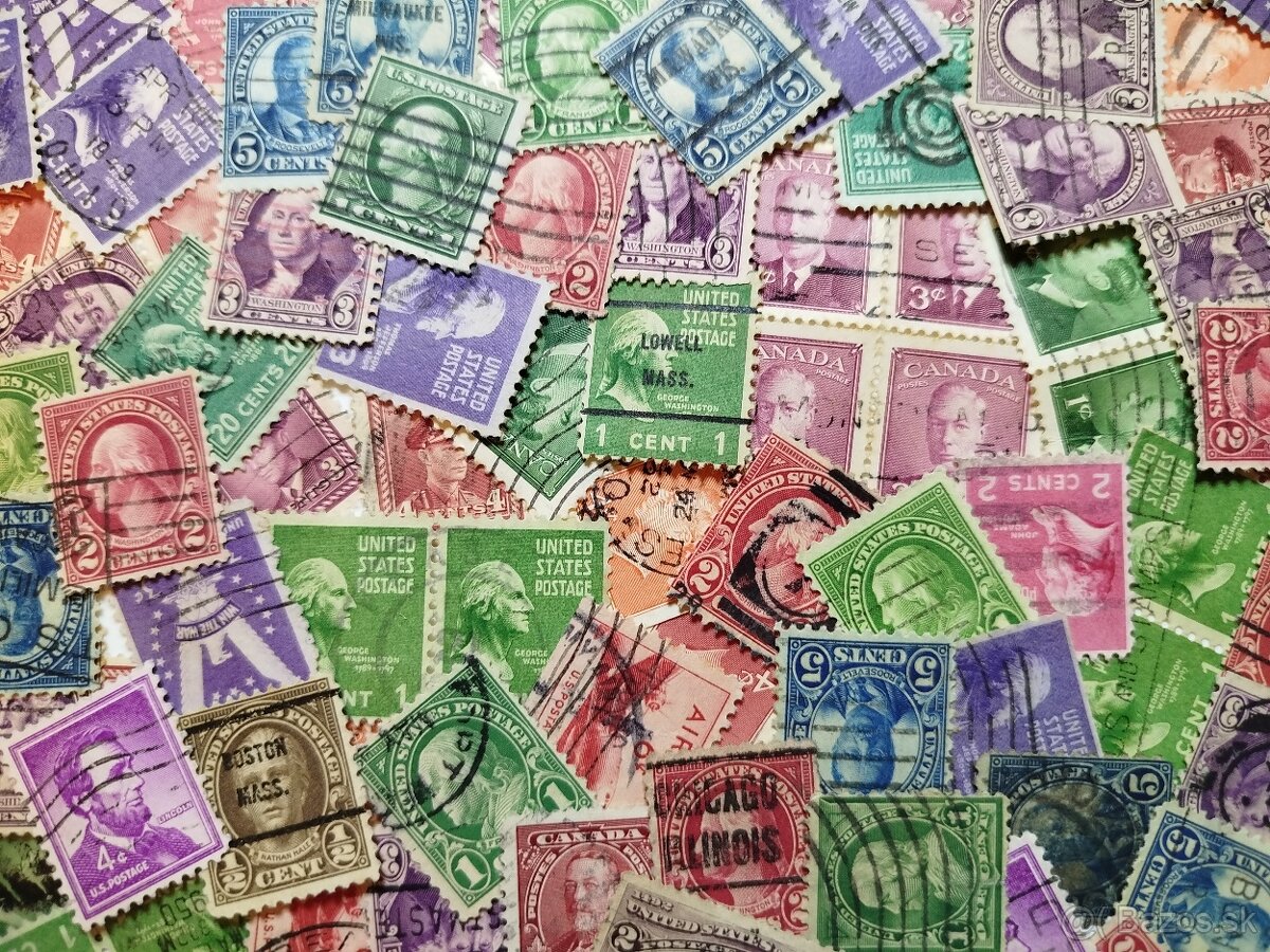 USA, Kanada - mix známok