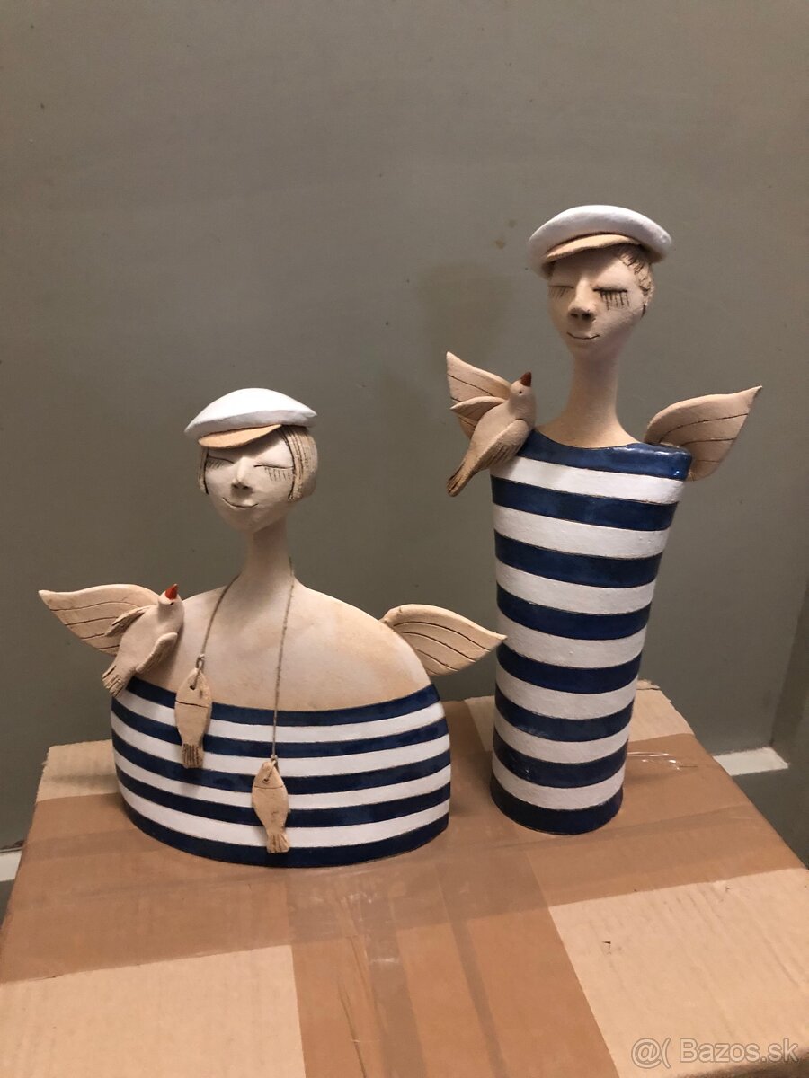 Dekoračné sošky - Chlapec a dievča