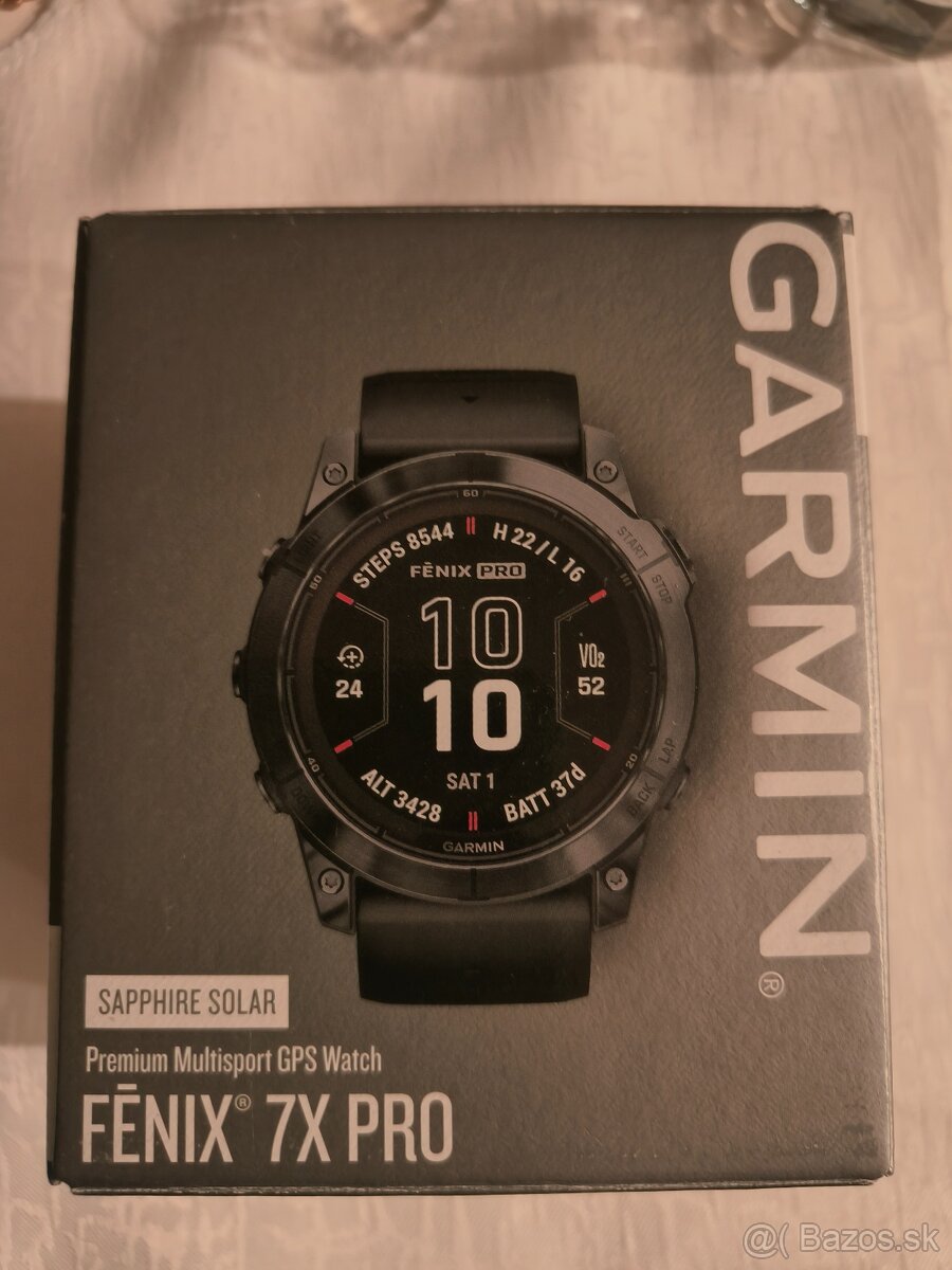 Hodinky Garmin Fenix 7X Pro Sapphire Solar Gray DLC Tit
