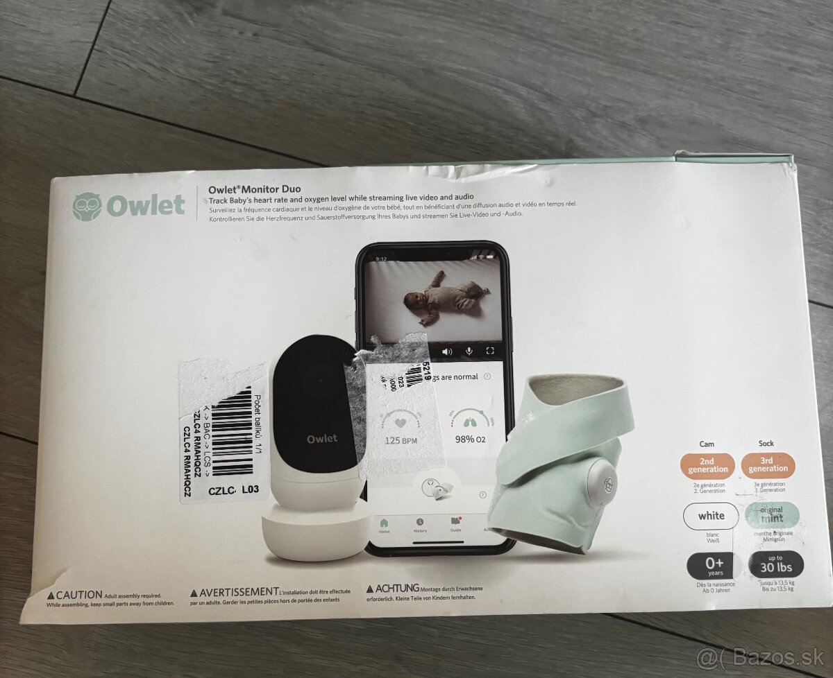 Owlet smart sock 3 plus kamera 2 generacie