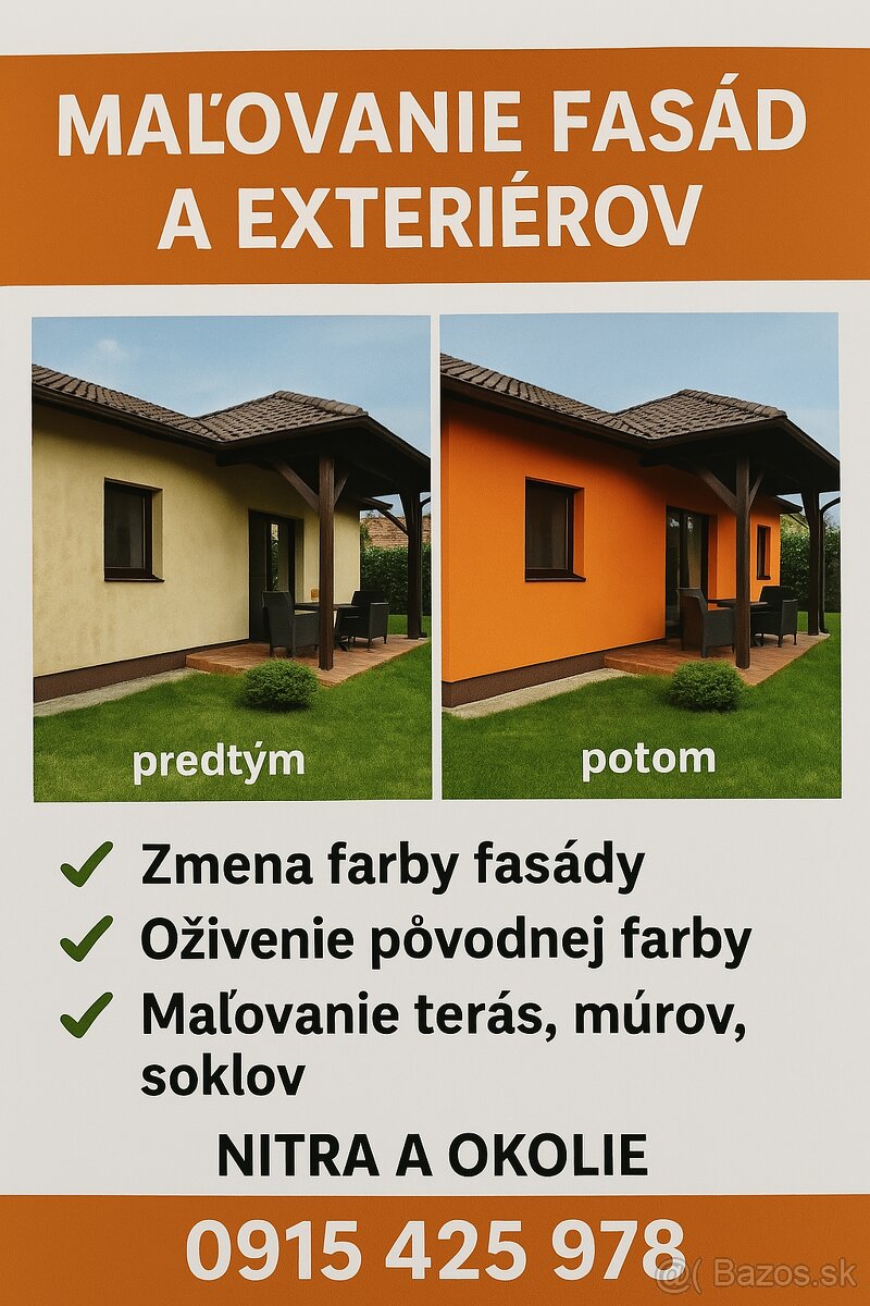 Maľovanie fasád a exteriérov
