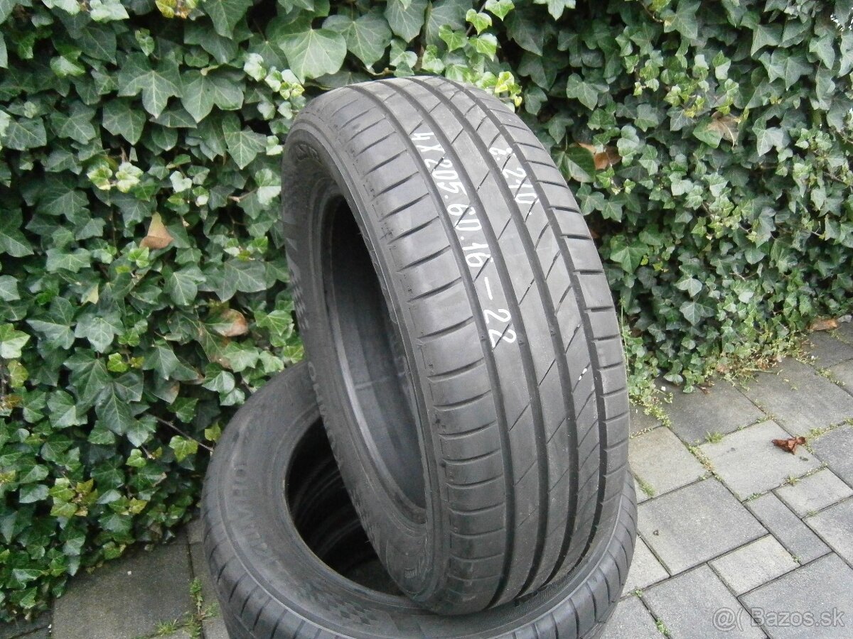 Predám 4x letné pneu KUMHO 205/60 R16 92VXL