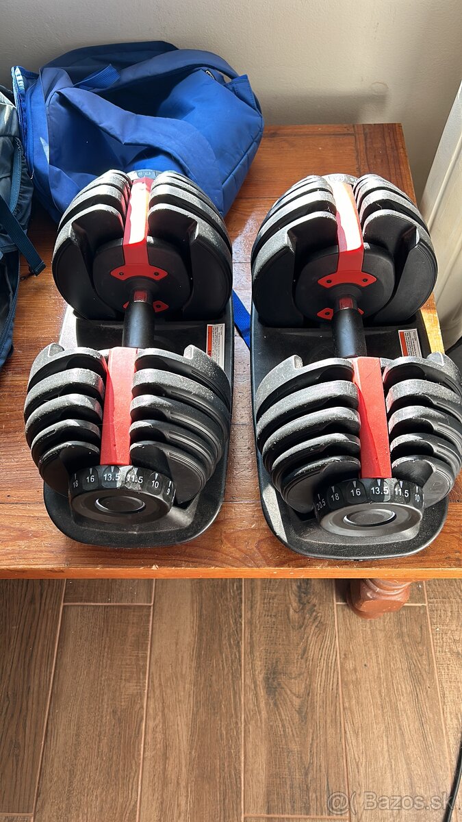 Predám nastaviteľné jednoručky ako BOWFLEX 2,5-24 kg