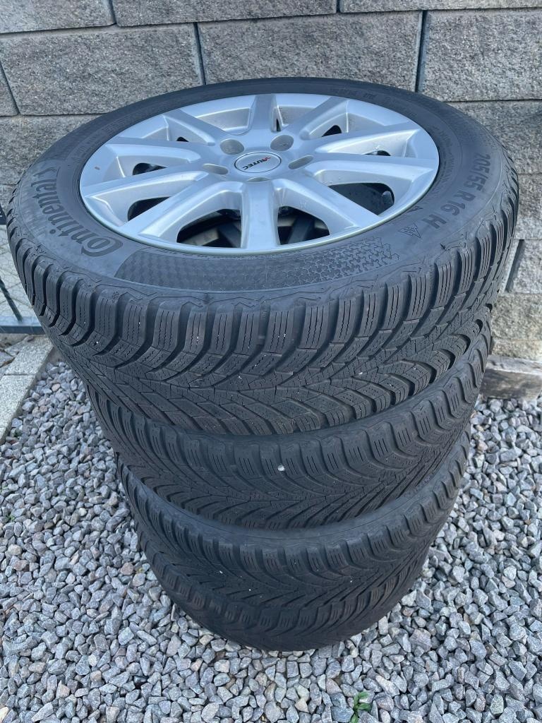 Zimné pneumatiky Continental. 205/55 R16 s alu diskami.