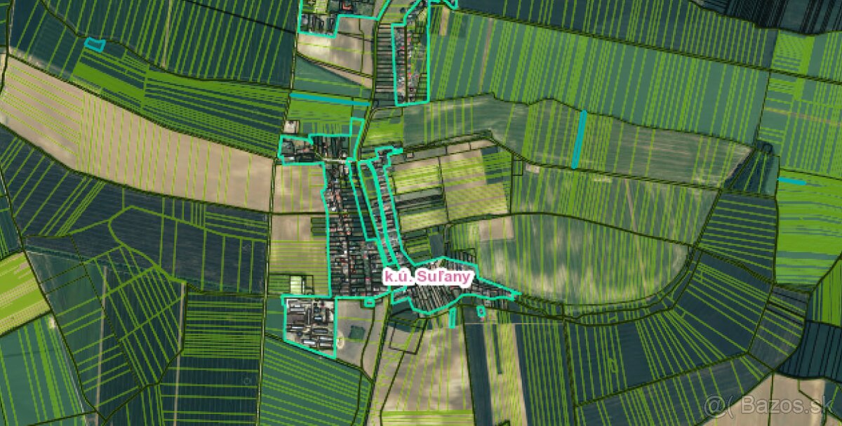 Predám 10 579 m² ornej pôdy v k.ú. Suľany
