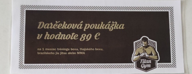 vstup na  tréningy bojové športy na mesiac v Titan gym