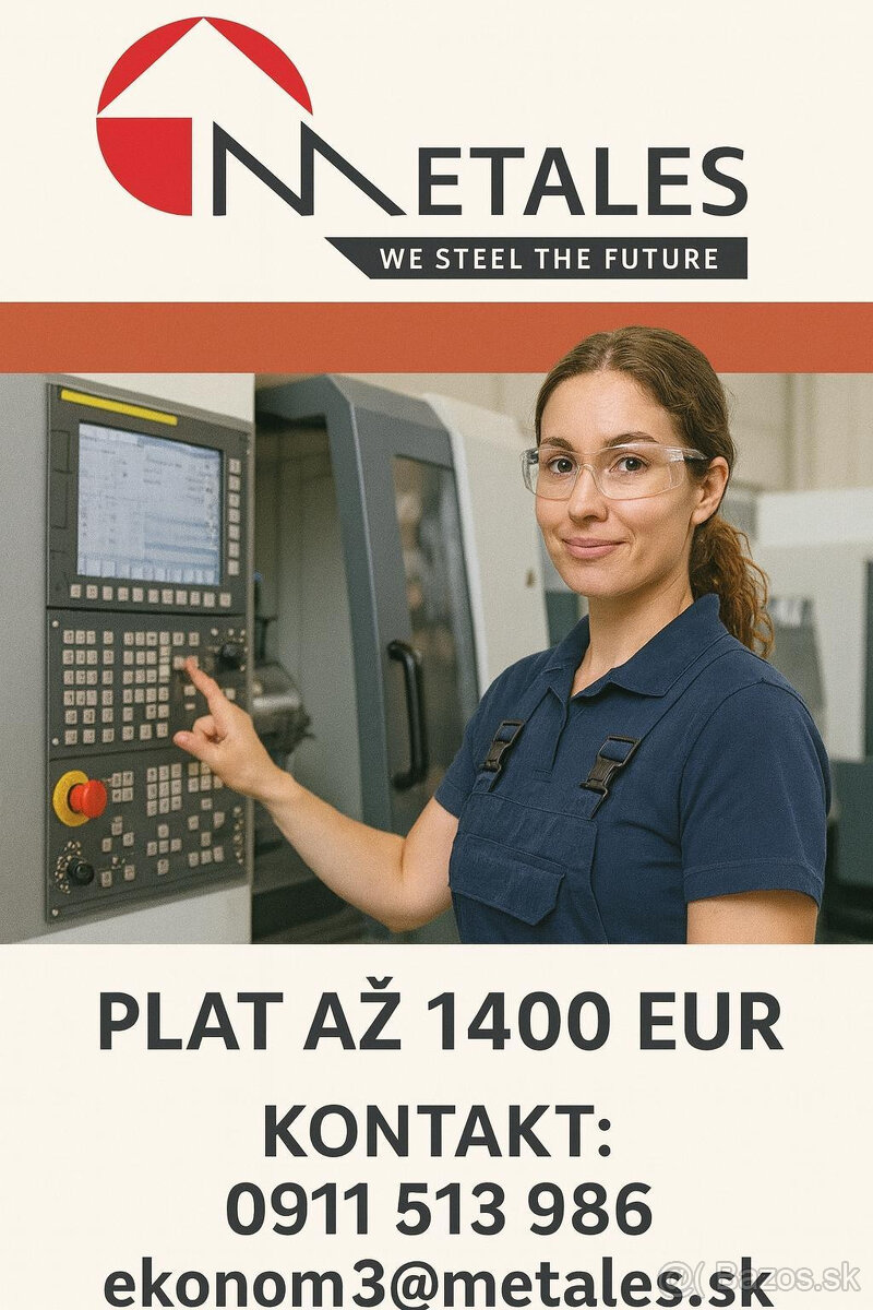 Operátor CNC (sústruh alebo fréza)