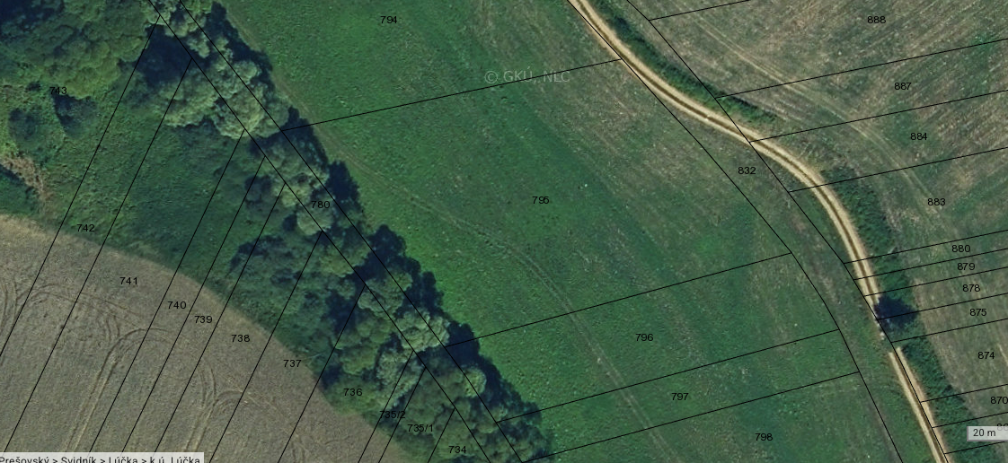 Pozemok v obci Lúčka pri Giraltovciach 4014 m2