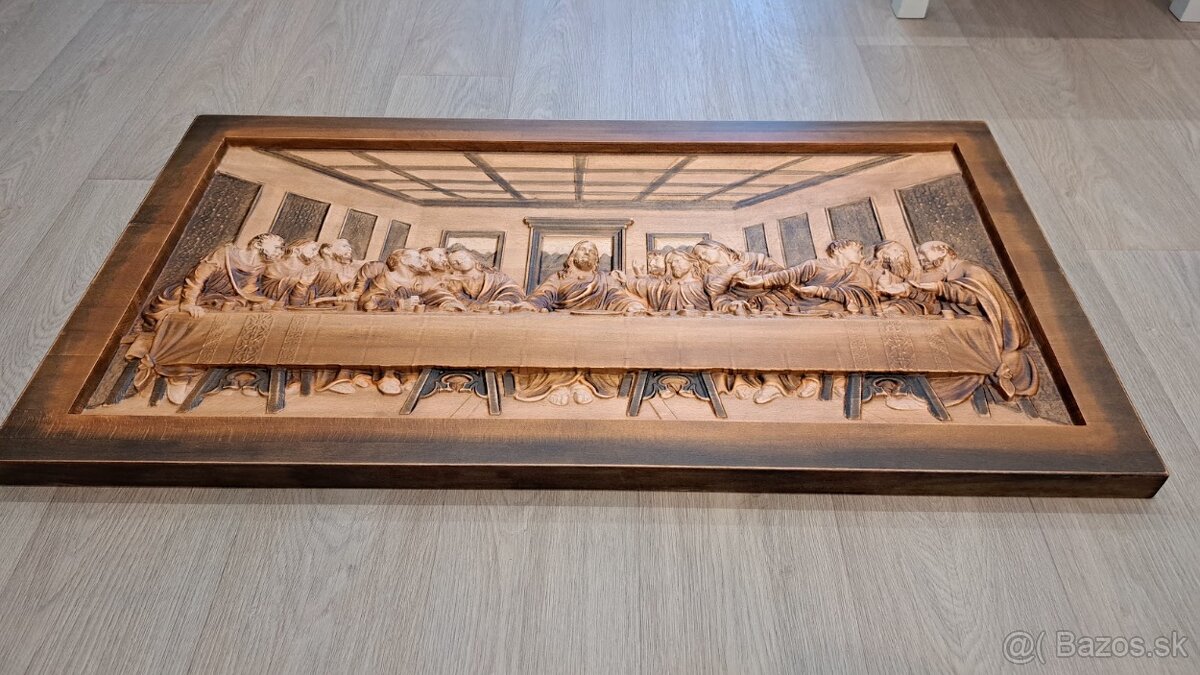 Predám obraz posledná večera vzor ako v ráme 120x60 cm