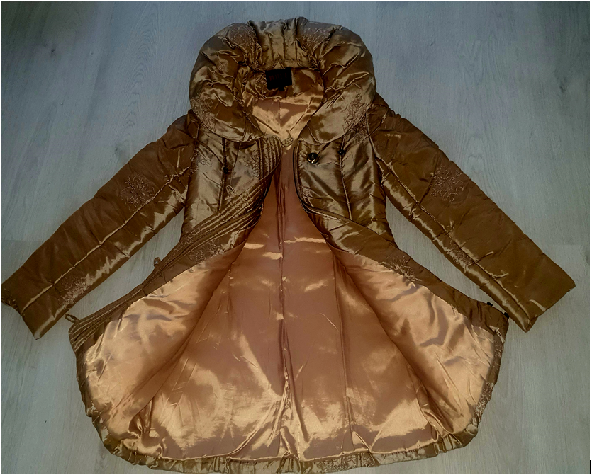 Zimná bunda zlatá v.L