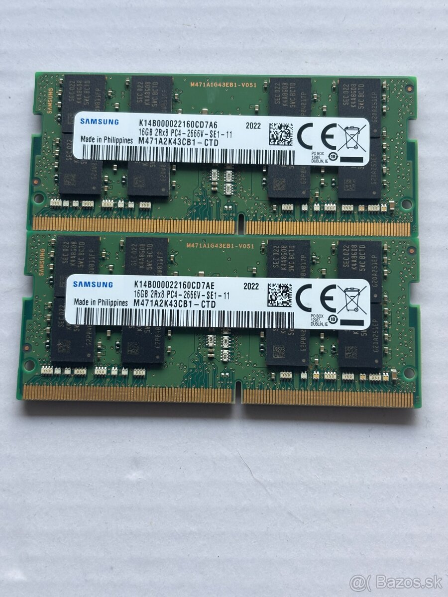 SODIMM DDR4 32GB /2x 16GB/ 2666MHz Samsung