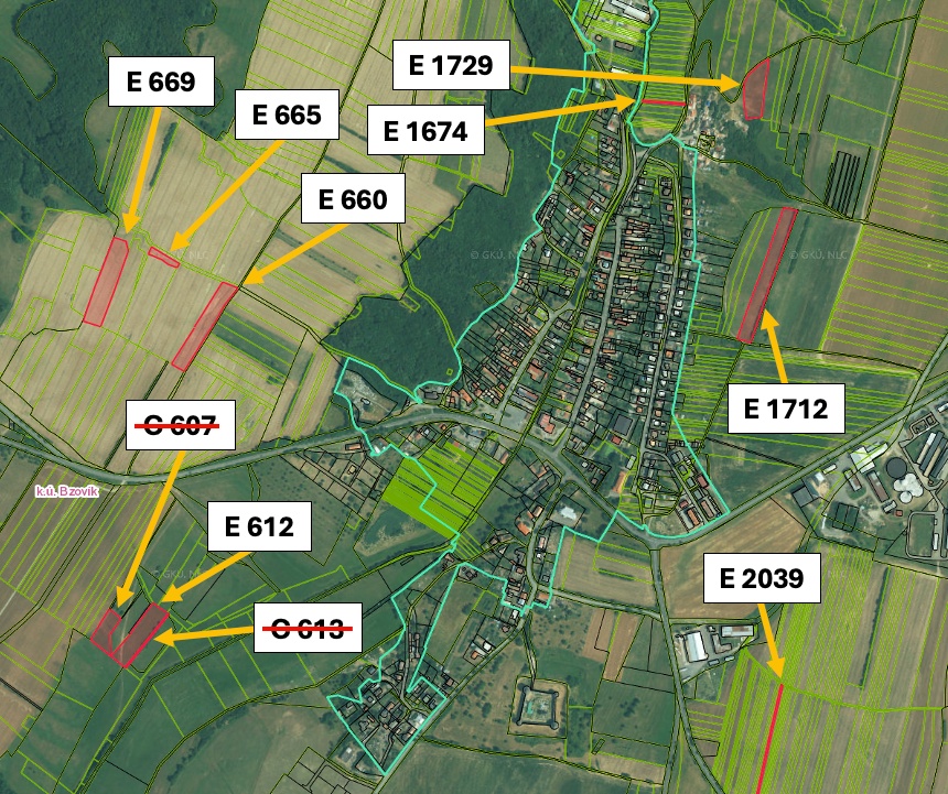 Bzovík – 39.260 m2 ORNÁ PÔDA v podiele 1/1