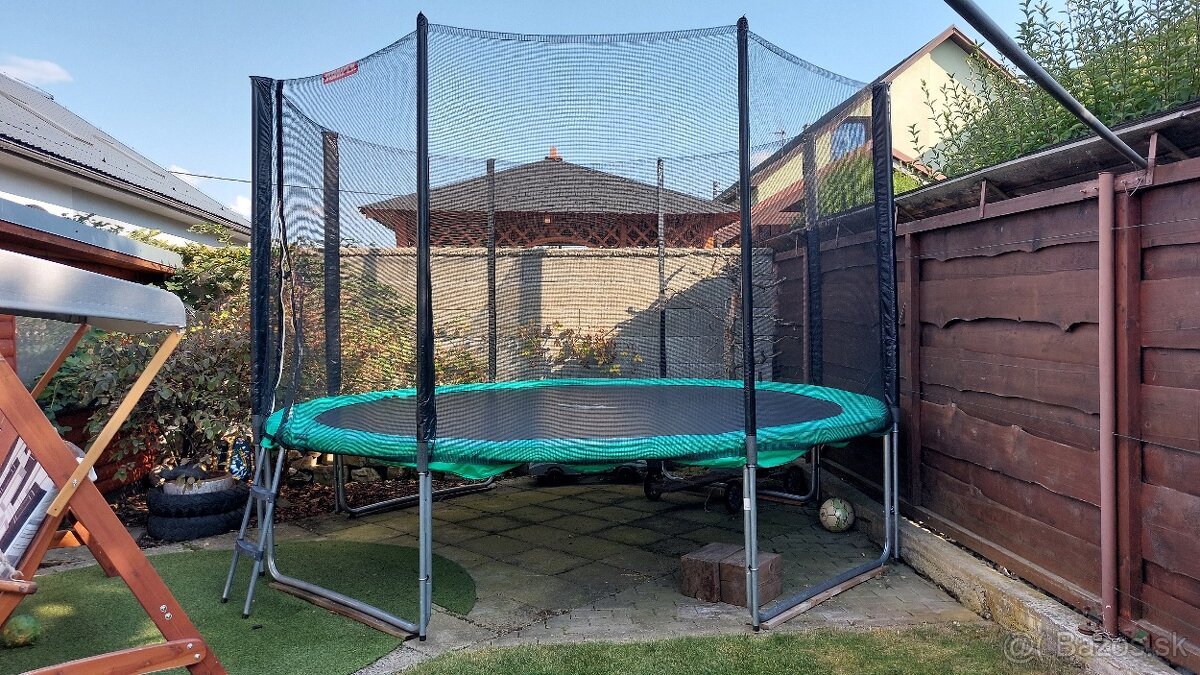 Trampolína JUMPEX SST 366 cm (3,7 m) Zelená s vonkajšou sieť