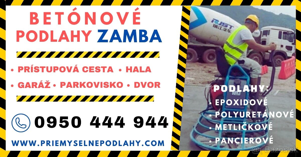 PRIEMYSELNÉ PODLAHY,KOMUNIKÁCIE,VJAZDY...