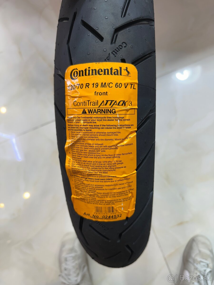 Continental ContiTrail Attack 3 120/70 R19 M/C 60 V TL