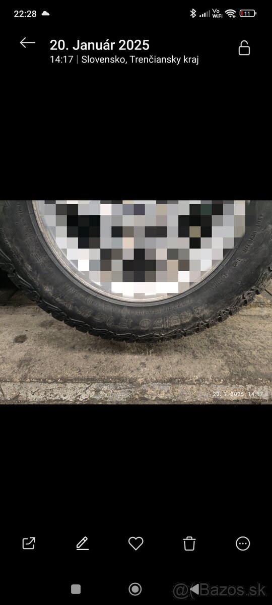 Predám pneu 245/70 r16