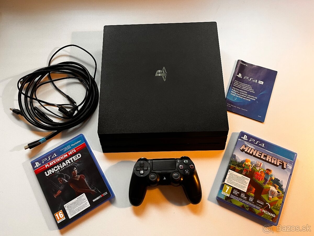 Ps4 Pro (1T) + kontroler + 2x hra + kablova suprava
