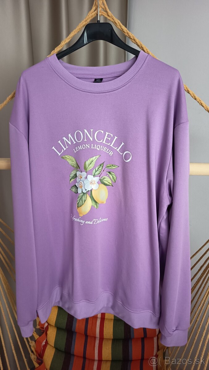 Dámska mikina nová XXL fialová Limoncelo