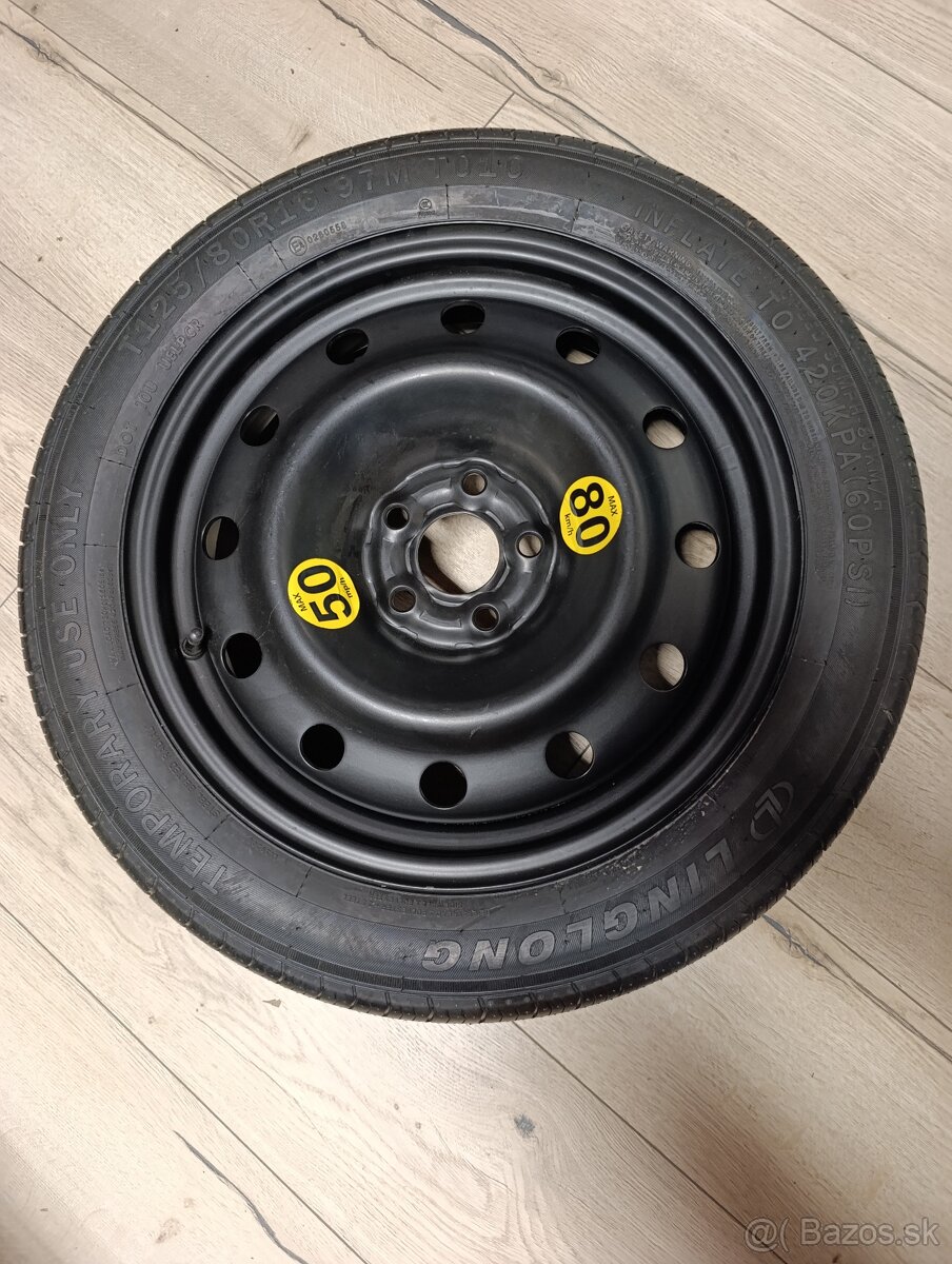 Dojazdová Rezerva koleso VW Taigo 5x100 R16 57,1mm