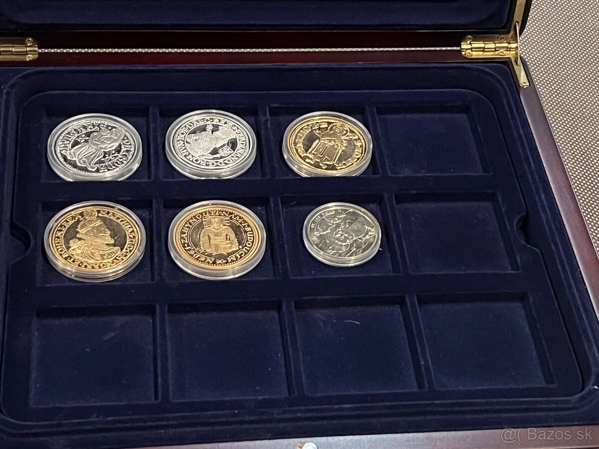 Predám 5x pozlátené a postriebrené mince na foto.
