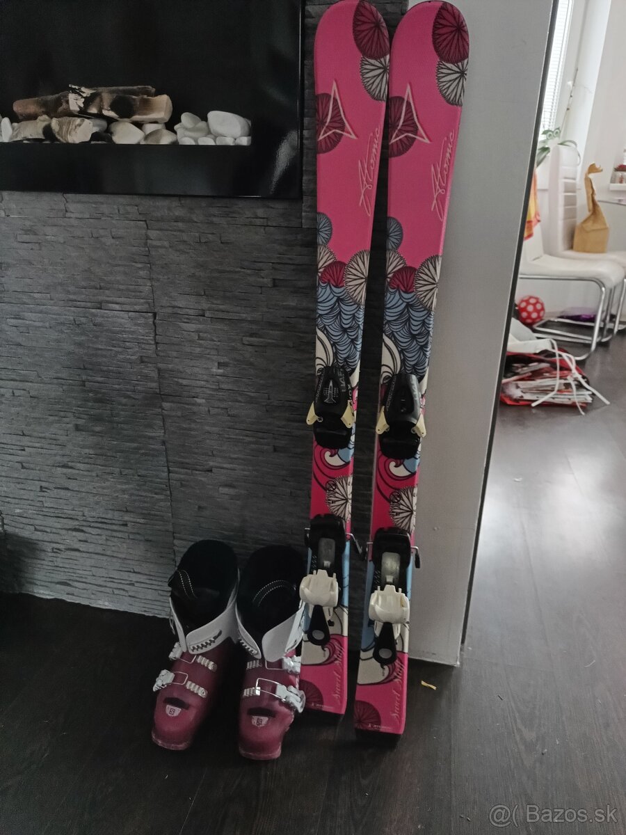 Predam detske lyze 110cm + lyziarky