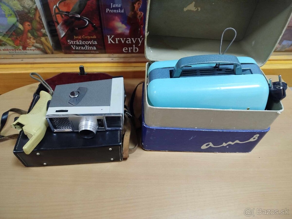 PREMIETAČKA AM 8 + 8mm Kamera Meopta A8G--funkčné--predáva s