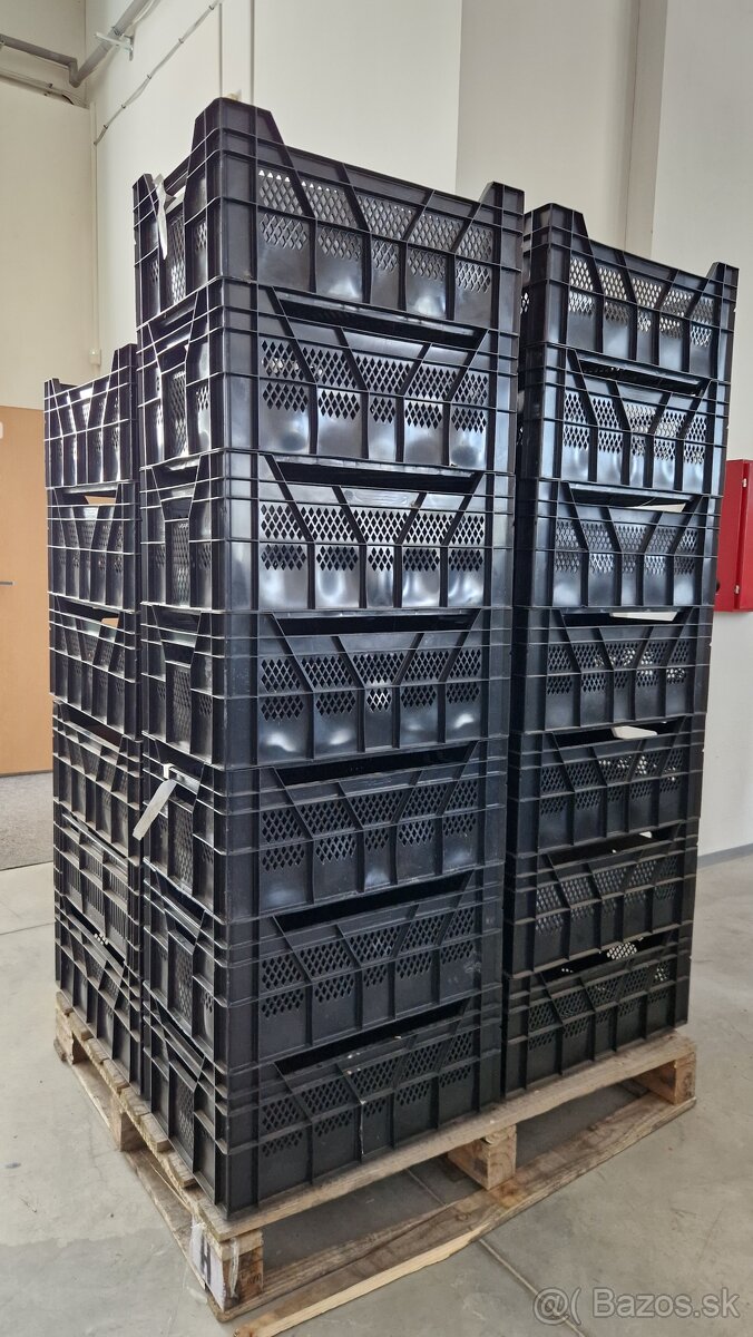Lacné plastové prepravky (bedničky) 60x40x25