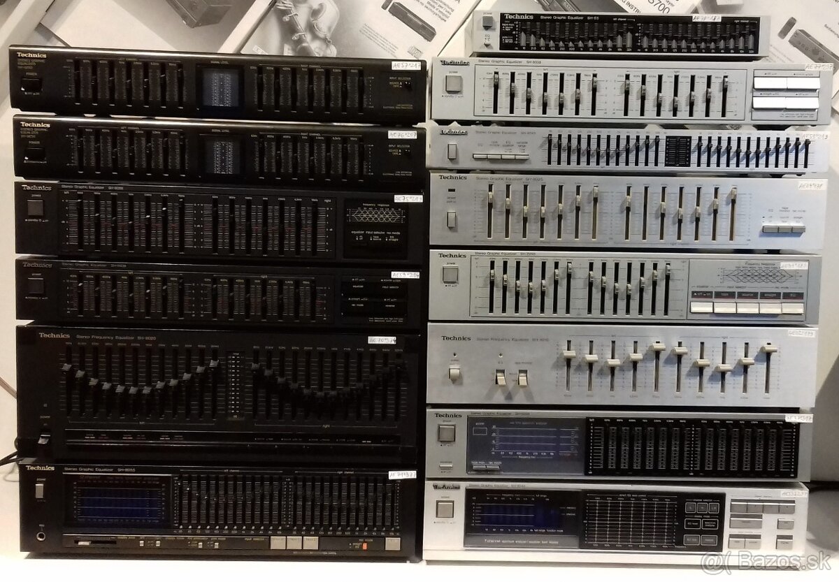 TECHNICS equalizery. Antracit + strieborne. SKUPINA = AE00a