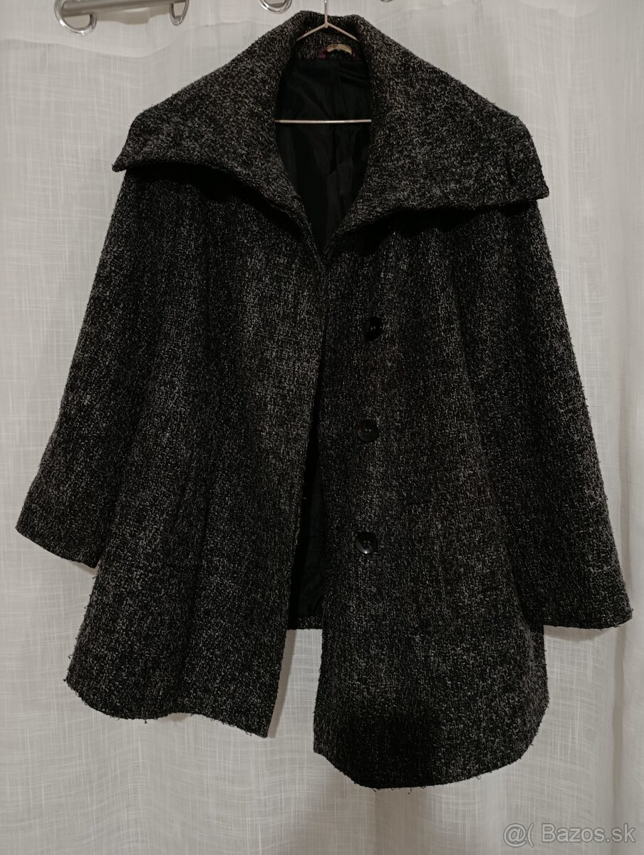 Sivý kabátik veľ 56
