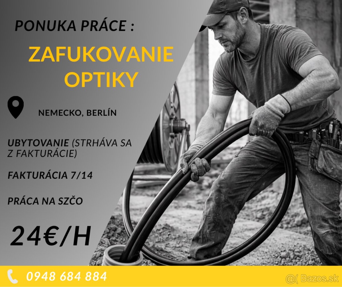 Ponuka práce - ŤAHANIE OPTIKY