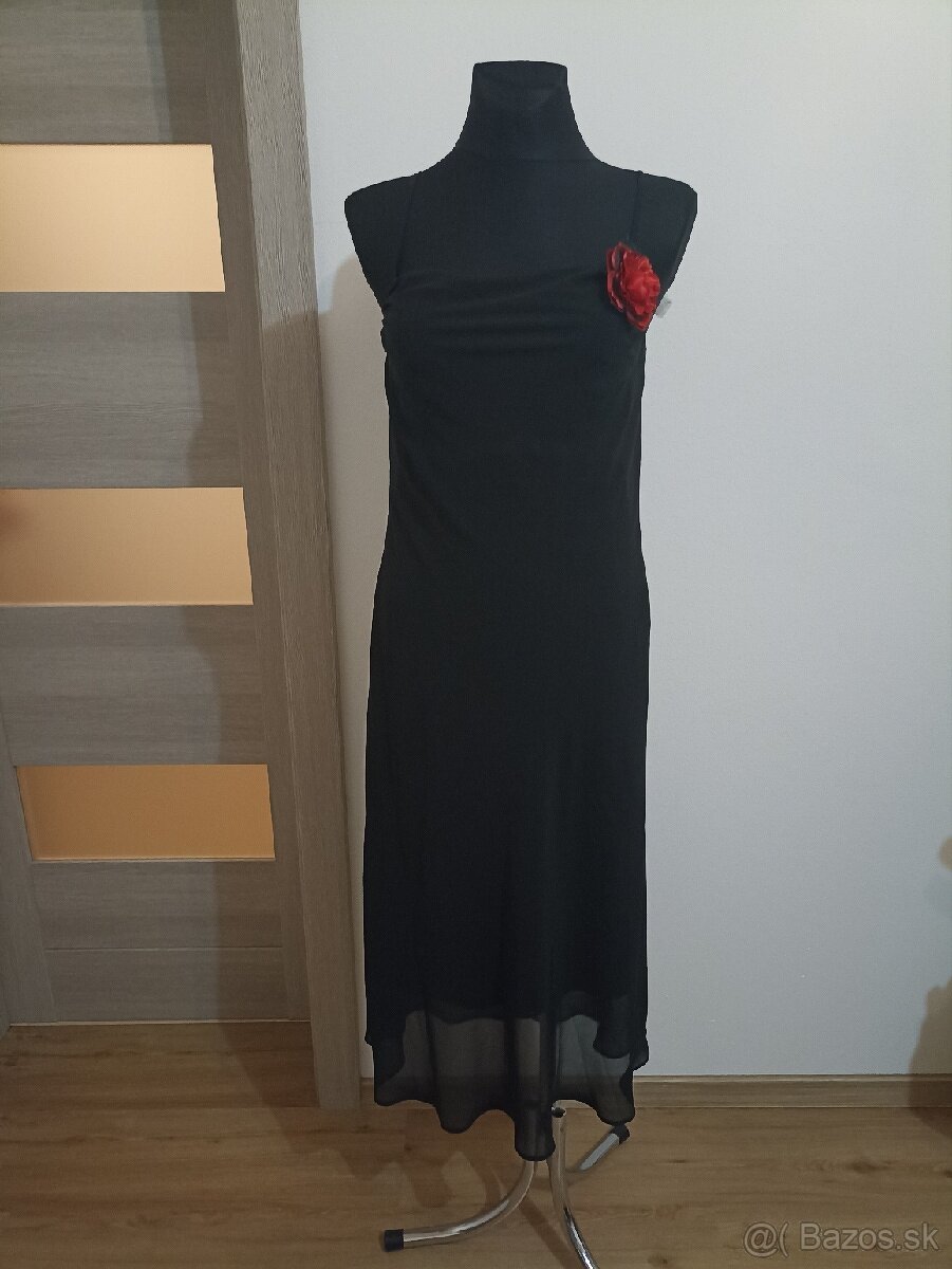 Nové čierne dlhé šaty veľkosť 40