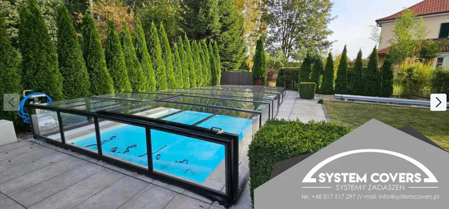 Zastrešenie bazéna, bazénu, 420 x 850 x 80cm - SYSTEM COVERS