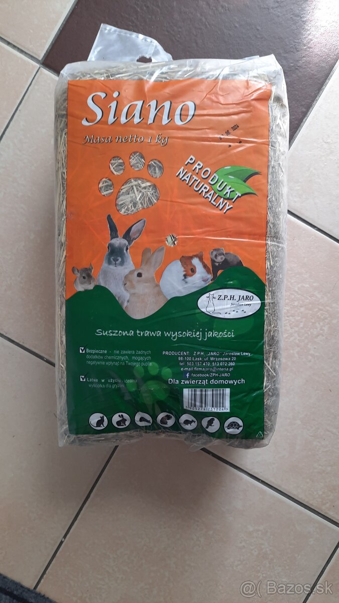Prírodné seno pre hlodavce 1Kg