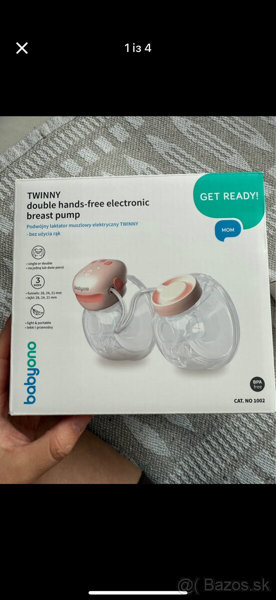 Odsávačka dvojitá elektronická BabyOno Twinny