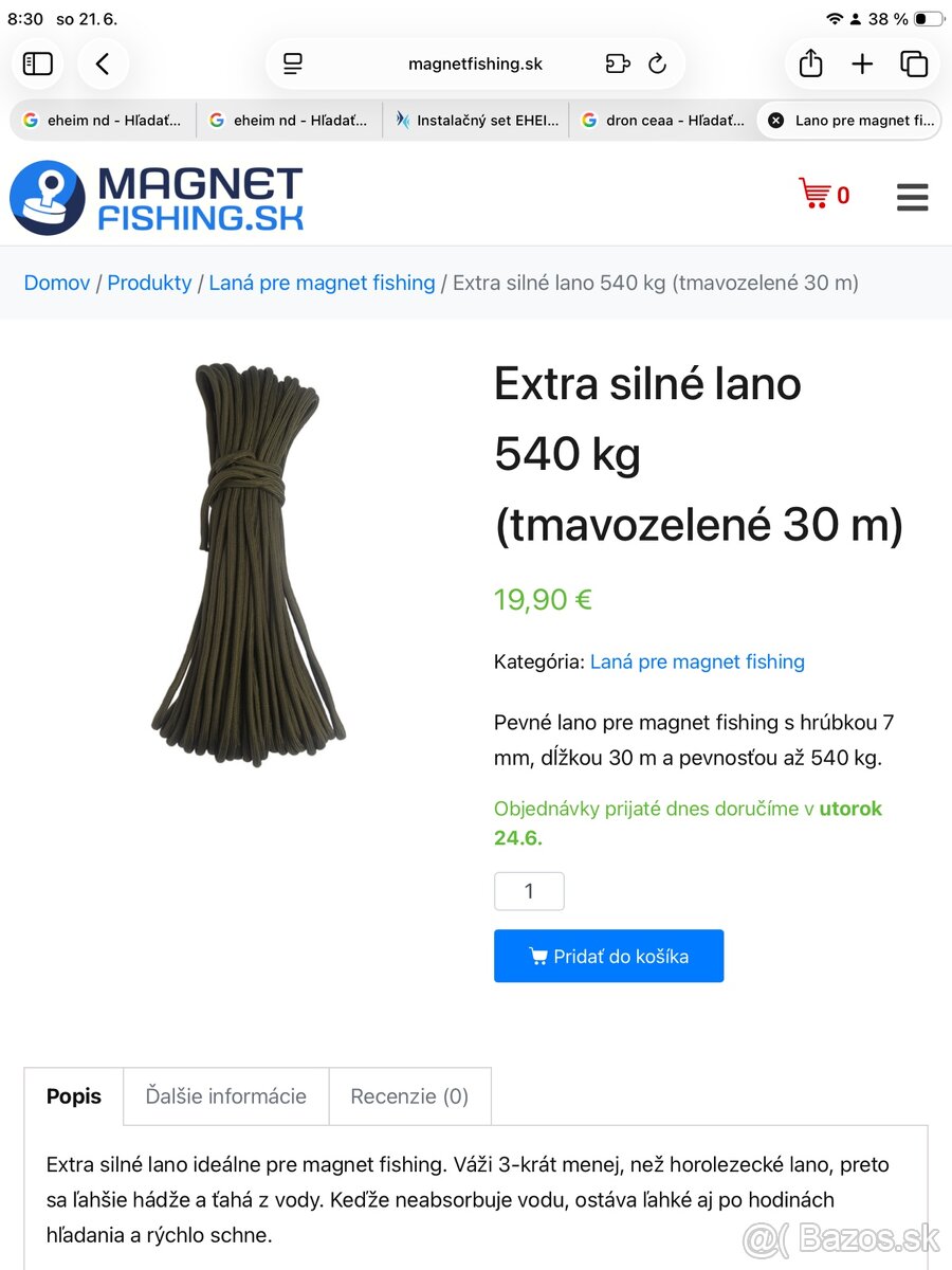 Magnet 500 kg + lano