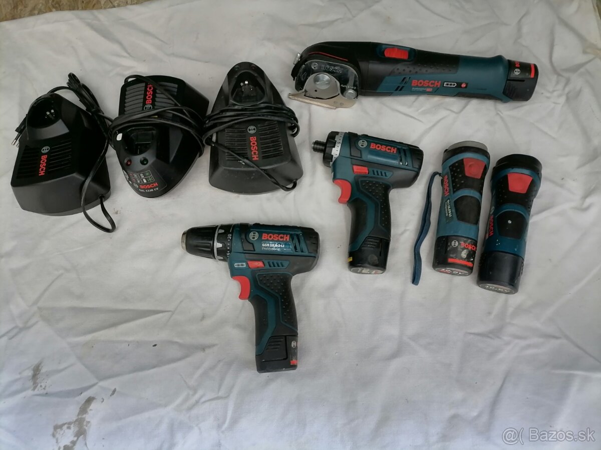 Aku sada náradie Bosch 10,8b/12v/15v---200eur