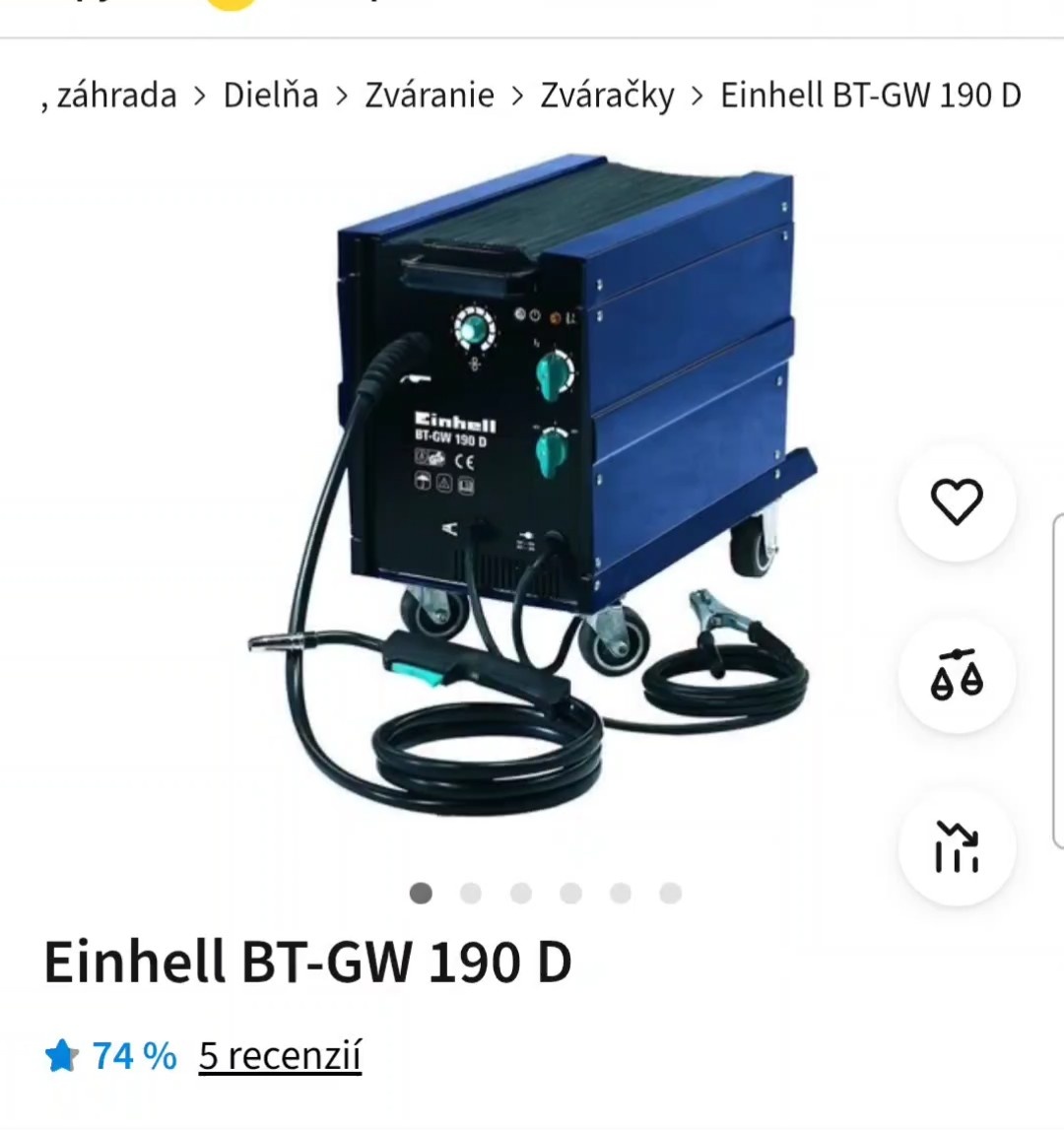 Predám kvalitnú CO2 zvaračku žiadna čina Einhell 190