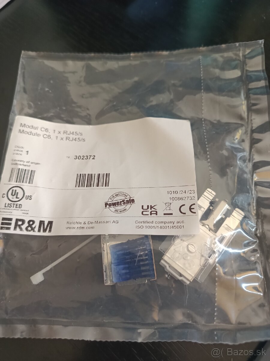 R&M, STP prepojovací modul 1xRJ45/s, Cat.6 Real10