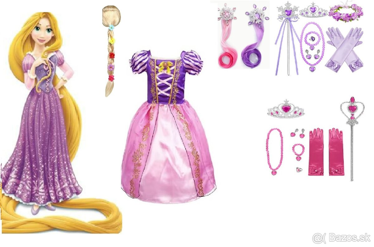 Kostým šaty doplnky Na Vlásku Rapunzel Locika rôzne veľkosti